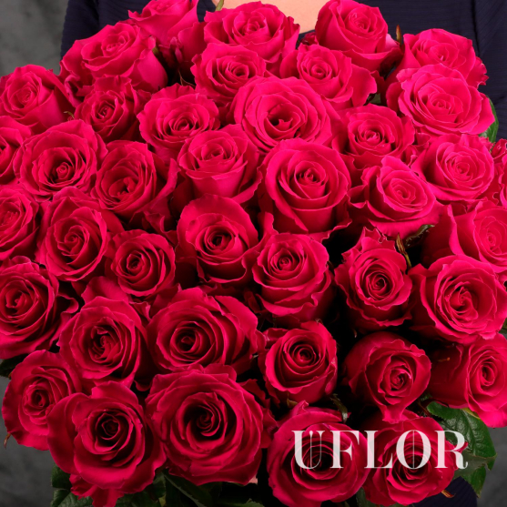 45 розовых Эквадорских роз 70см
